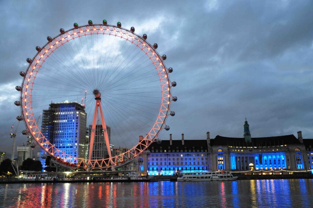Discover Views From London Eye 2026 View On London Eye and County Hall From Victoria Embankment Near Monument To The RAF