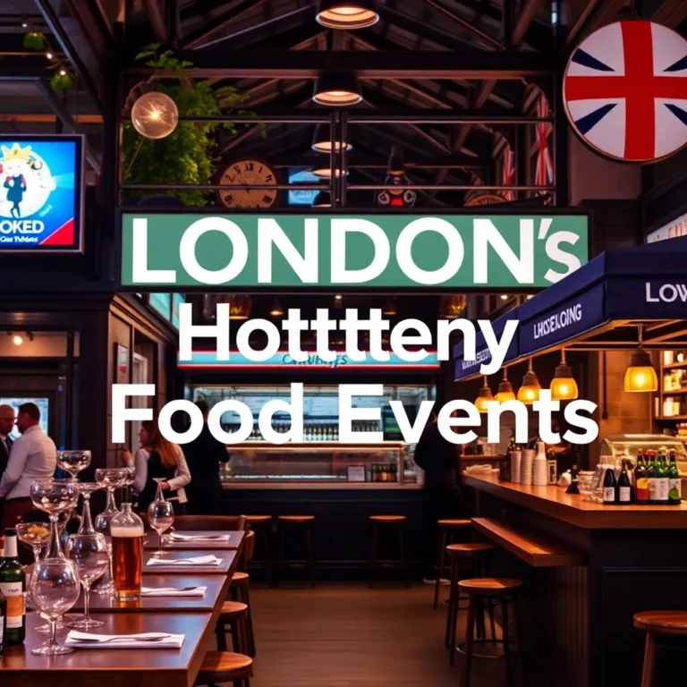 London's Hottest Food Events: Chefs, Drinks & More!