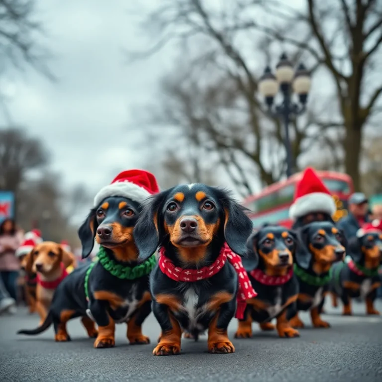 London's Cutest Christmas Parade: Dachshunds Take Over Hyde Park!