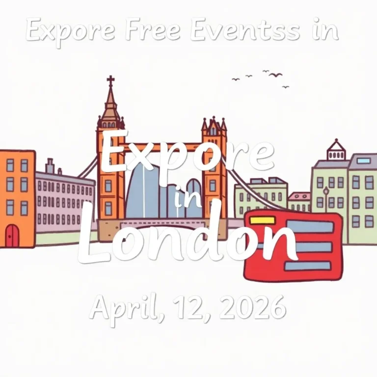 EXPLORE FREE EVENTS IN LONDON: APRIL 6-12, 2026
