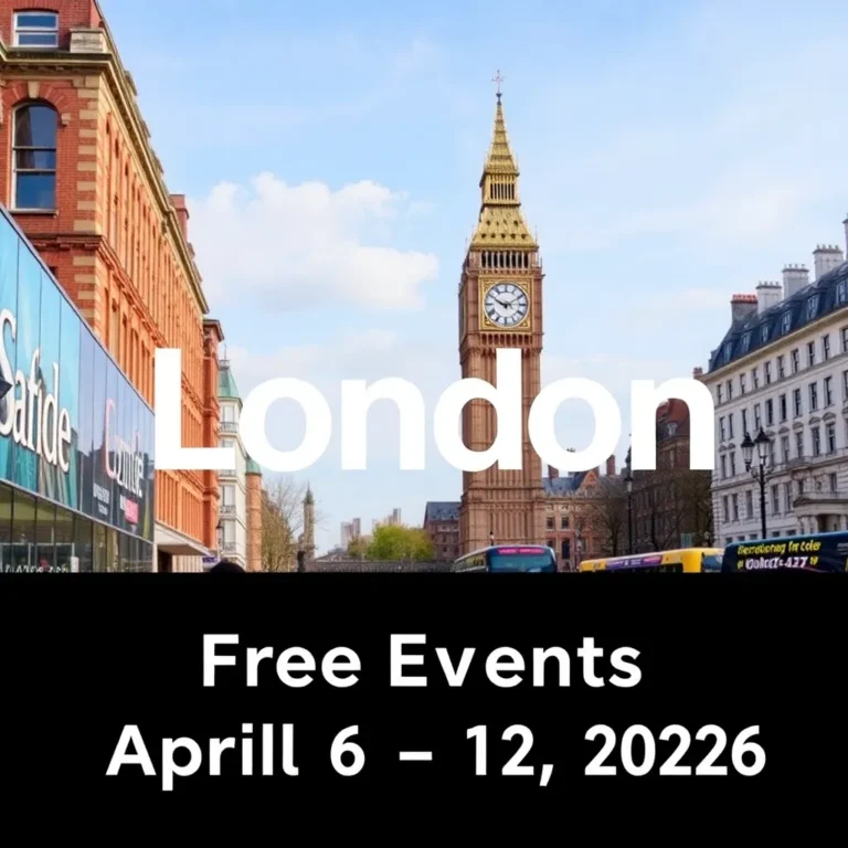 Explore Free Events in London: April 6-12, 2026