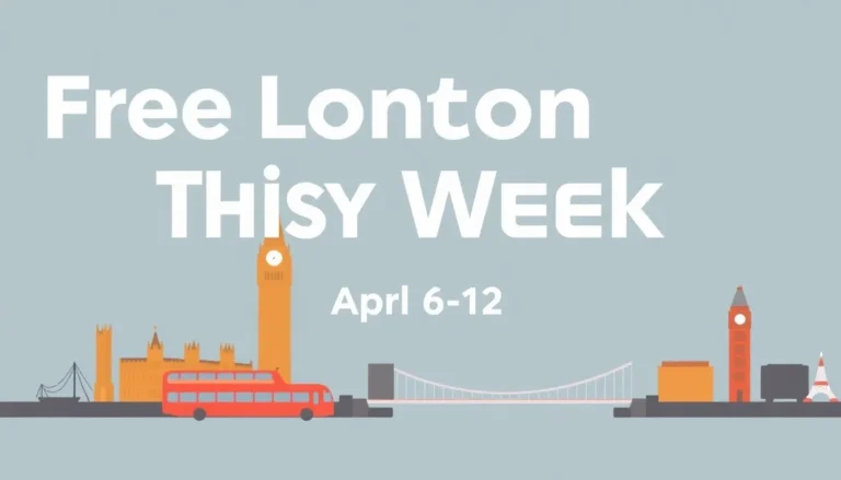 FREE LONDON EVENTS THIS WEEK: ARTS, CULTURE & FUN (APR 6-12)