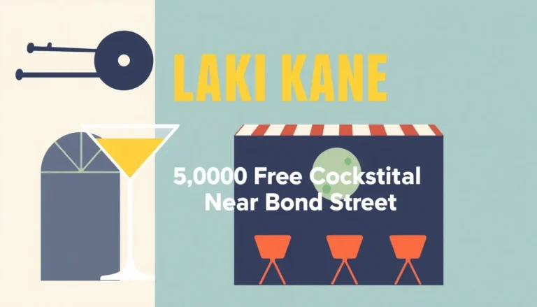 LAKI KANE RETURNS: 5,000 FREE COCKTAILS NEAR BOND STREET