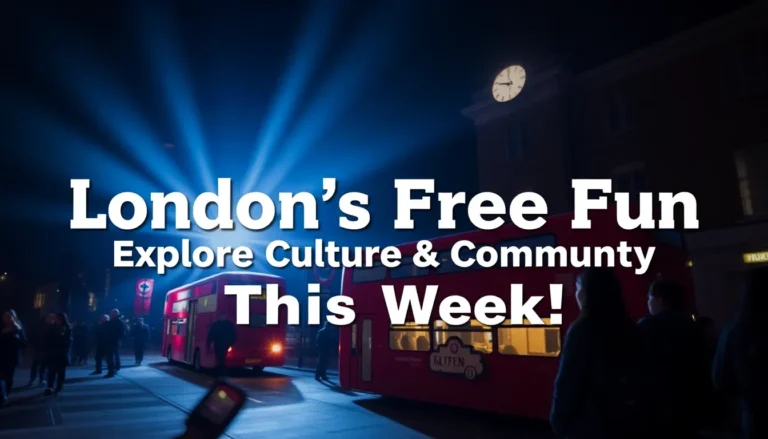 LONDON'S FREE FUN: EXPLORE CULTURE & COMMUNITY THIS WEEK!