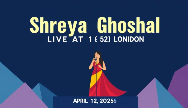 SHREYA GHOSHAL LIVE AT THE O2 LONDON – APRIL 12, 2026