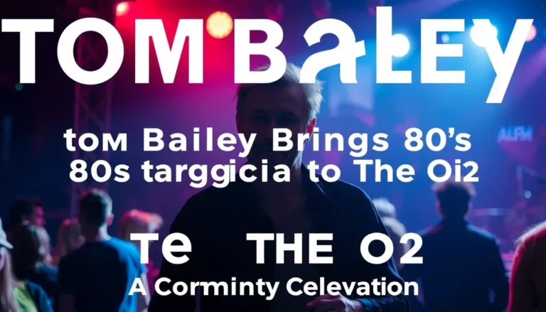 TOM BAILEY BRINGS 80S NOSTALGIA TO THE O2: A COMMUNITY CELEBRATION
