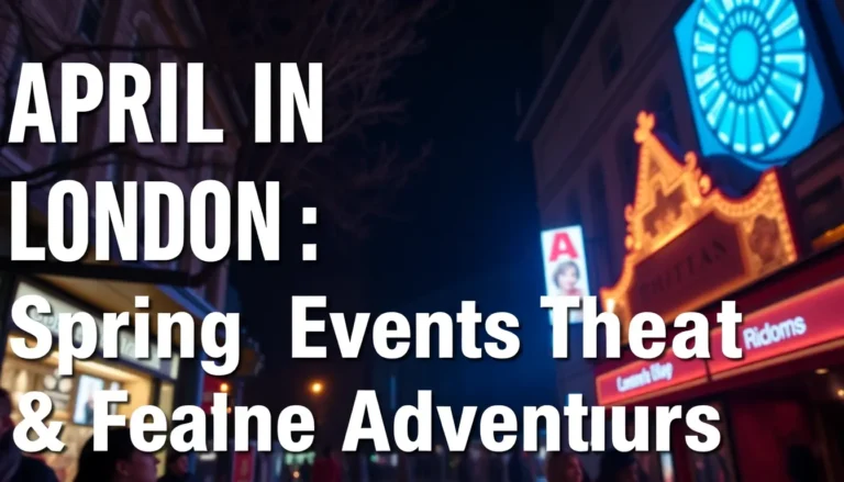 APRIL IN LONDON: SPRING EVENTS, THEATRE & FAMILY ADVENTURES