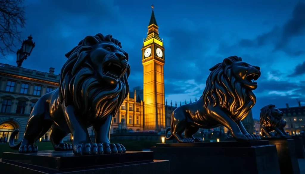 17 LION SCULPTURES TRANSFORM WESTMINSTER INTO INTERACTIVE ART TRAIL