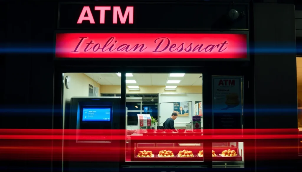 FORMER ATM BECOMES ITALIAN DESSERT WINDOW ON HOLLOWAY ROAD