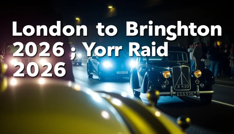 LONDON TO BRIGHTON VETERAN CAR RUN 2026: YOUR GUIDE