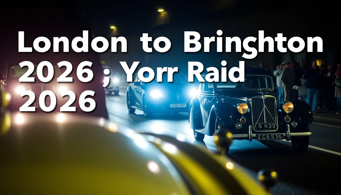 LONDON TO BRIGHTON VETERAN CAR RUN 2026: YOUR GUIDE